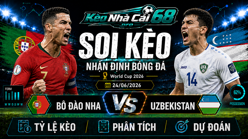 Đội hình dự kiến trước trận Bồ Đào Nha vs Uzbekistan