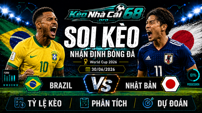 Đội hình dự kiến trước trận Brazil vs Nhật Bản
