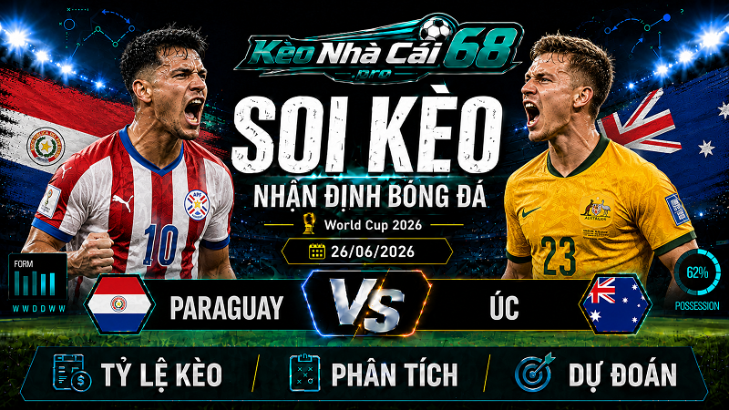 Đội hình dự kiến trước trận Paraguay vs Úc