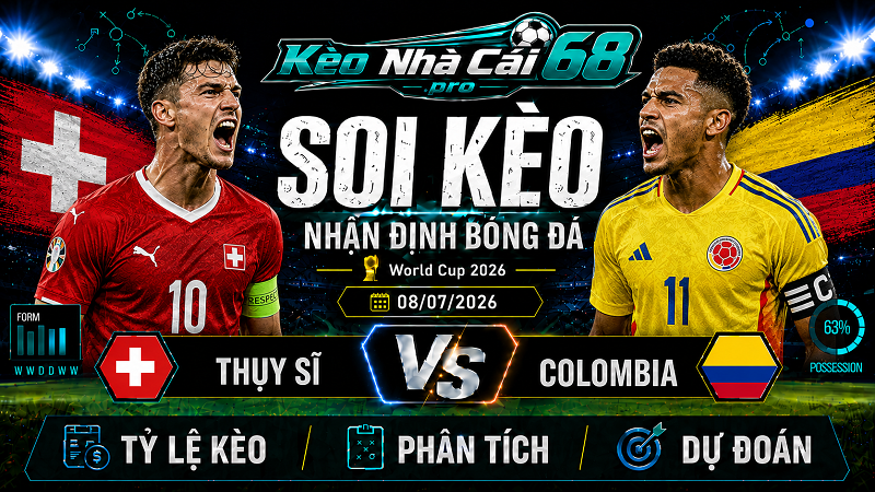 Đội hình dự kiến trước trận Thụy Sĩ vs Colombia